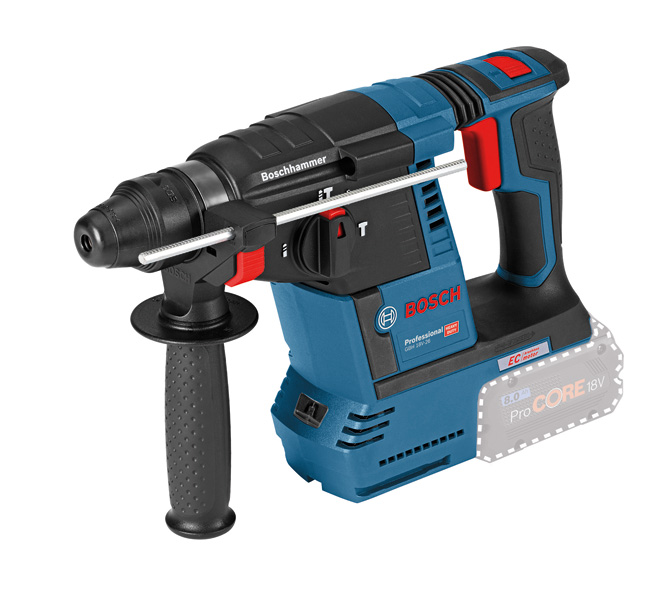 Coffret d'outils sans fil Bosch Blue 0615A500BJ (4 outils 18 V) : GSR 18V-65, GDX 18V-285, GBH 18V-26, GWS 18V-11, 2 batteries GBA 5,0 Ah et 1 batterie EXBA 5,5 Ah avec chargeur, GAL 12 V/18 V-80 (boîte L).