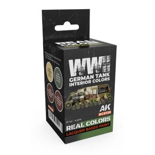 AK Real Colors Paintset - WWII German Tank Interior Colors (4x 17ml)