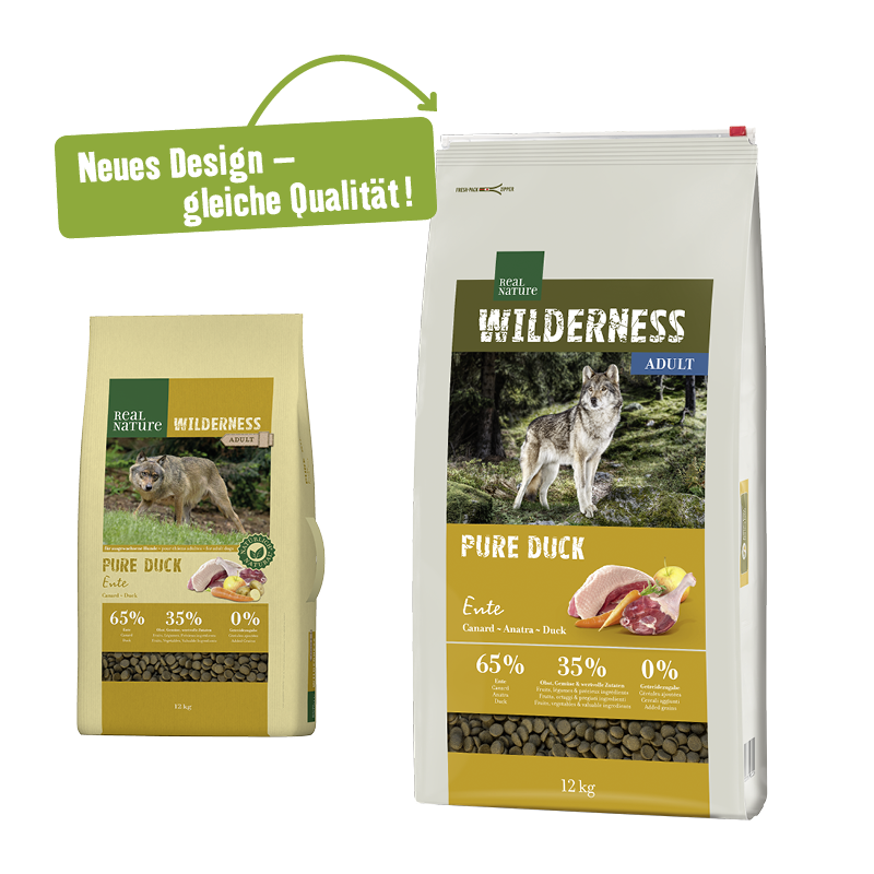 REAL NATURE Hundetrockenfutter REAL NATURE WILDERNESS Adult Pure Duck 12 kg