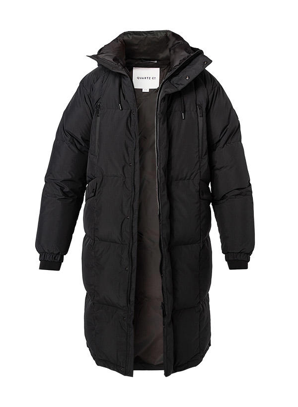 Quartz Co., Daunenmantel Jackson, Nylon wasserdicht, schwarz