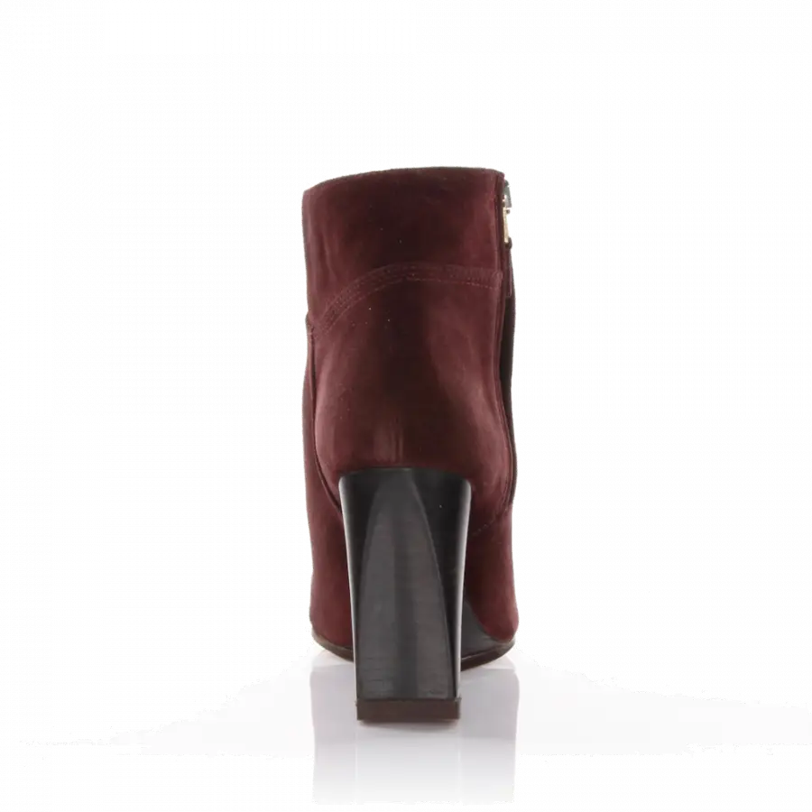 Lanvin - Keilstiefeletten Veloursleder bordeaux - rot