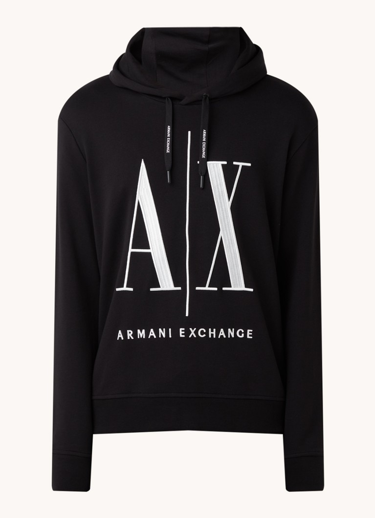 Felpa con cappuccio Armani Exchange con logo ricamato