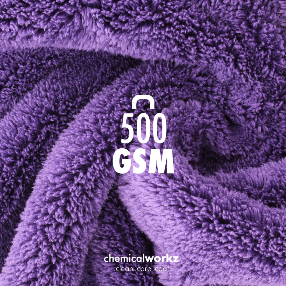 chemicalworkz Edgeless Soft Touch Towel 500GSM Violett Poliertuch 40×40cm