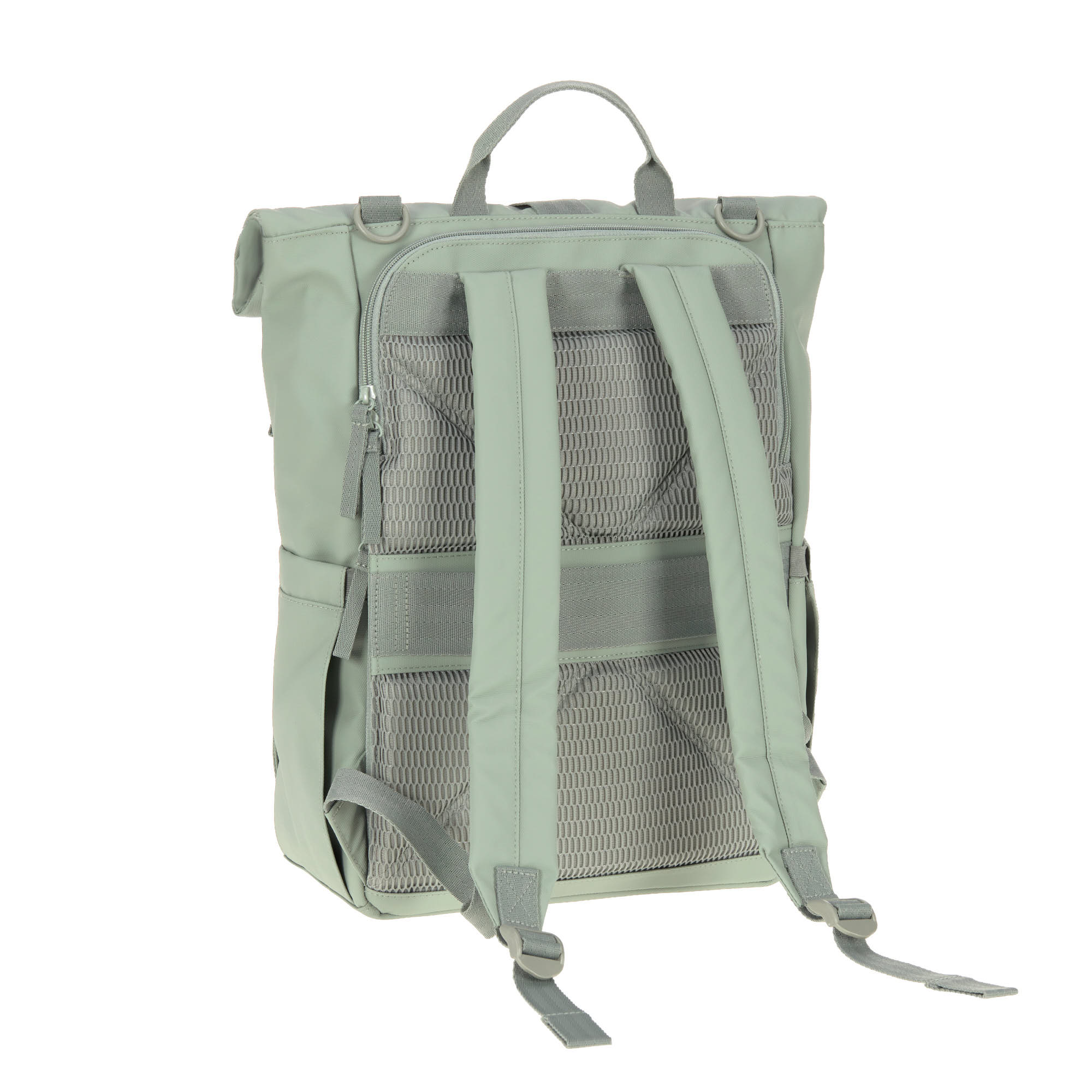 Wickelrucksack - Rolltop Up Backpack, Silbergrün