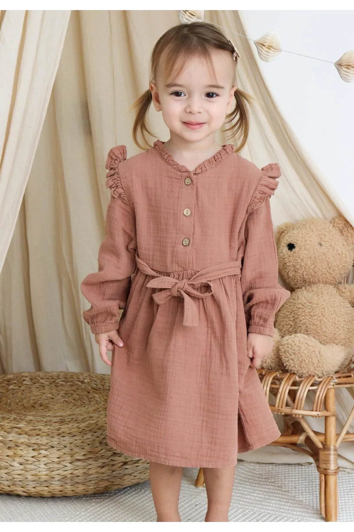 Cigit  Kleid - Braun - A-Linie