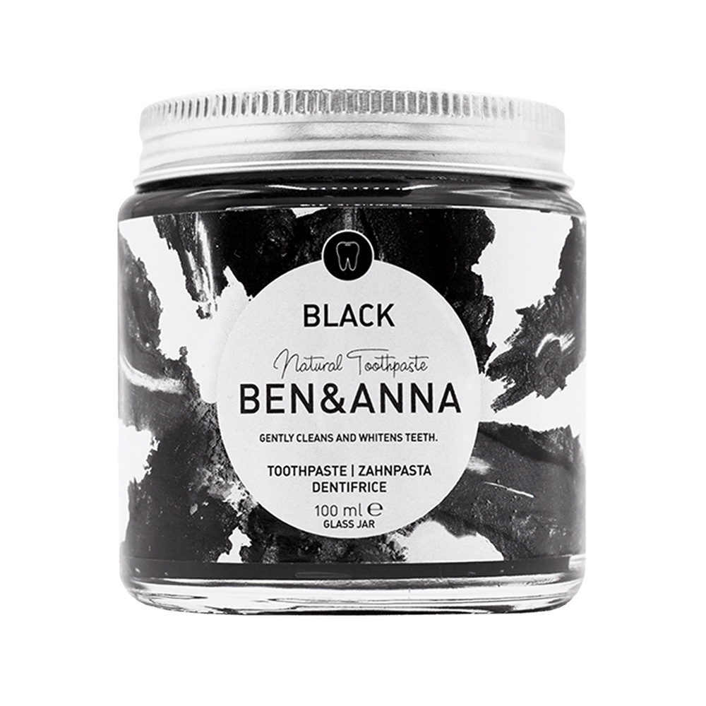 ben & anna Charbon Black - Sans Fluor Dentifrice naturel en pot