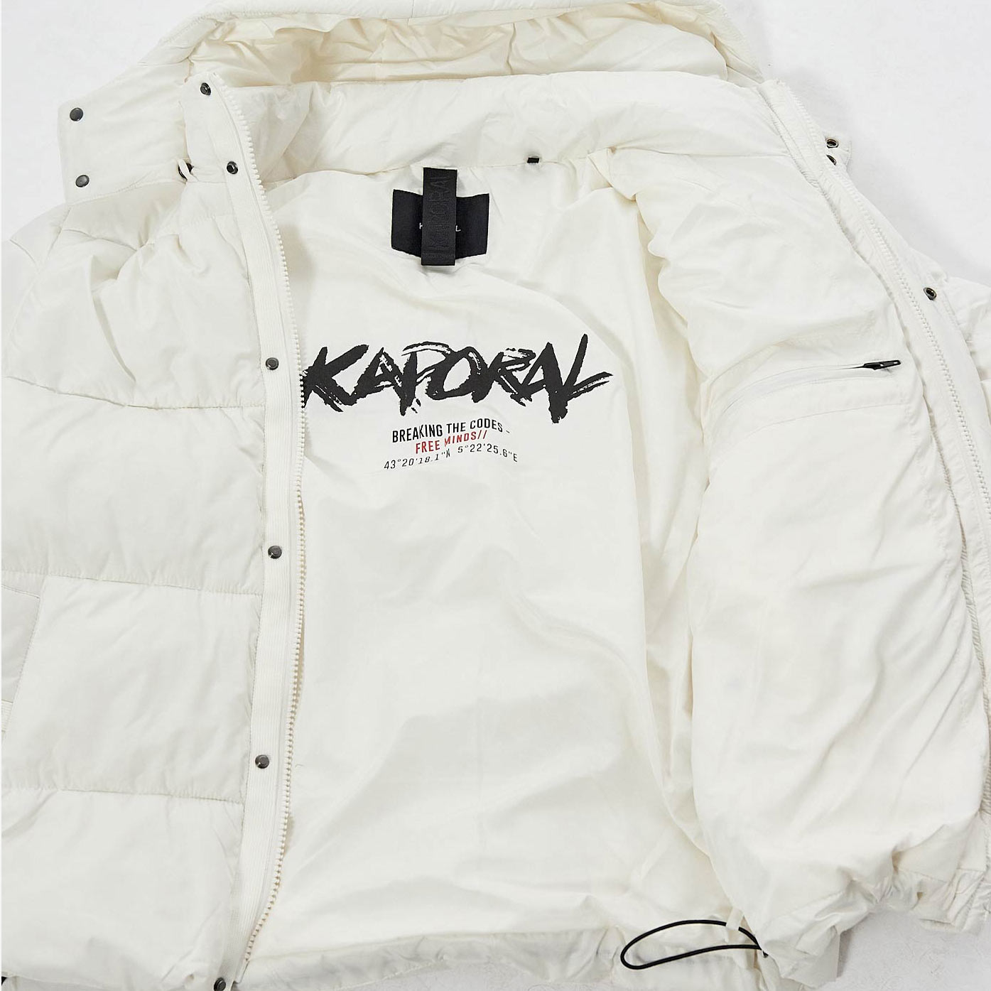 SIMON  Doudoune blanche Homme en 100% polyester recyclé