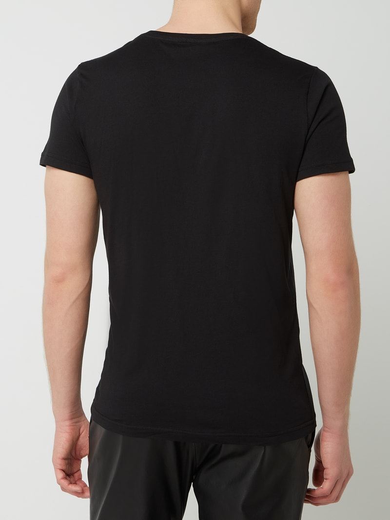 T-Shirt aus Baumwolle im 2er-Pack in schwarz