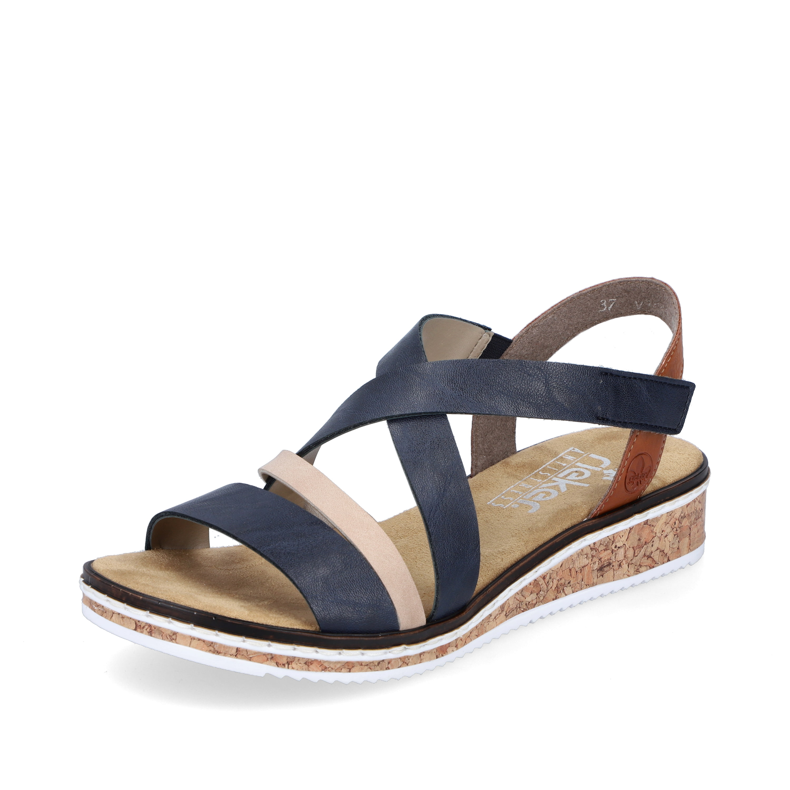 Rieker Damen Keilsandaletten marineblau