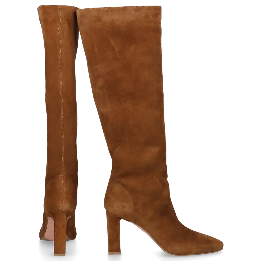 Aquazzura - Stiefel MANZONI 85 Veloursleder - braun
