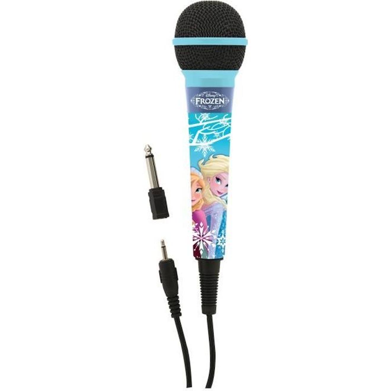 Microphone Haute Sensibilité Câble 2,5m Reine des Neiges bleu