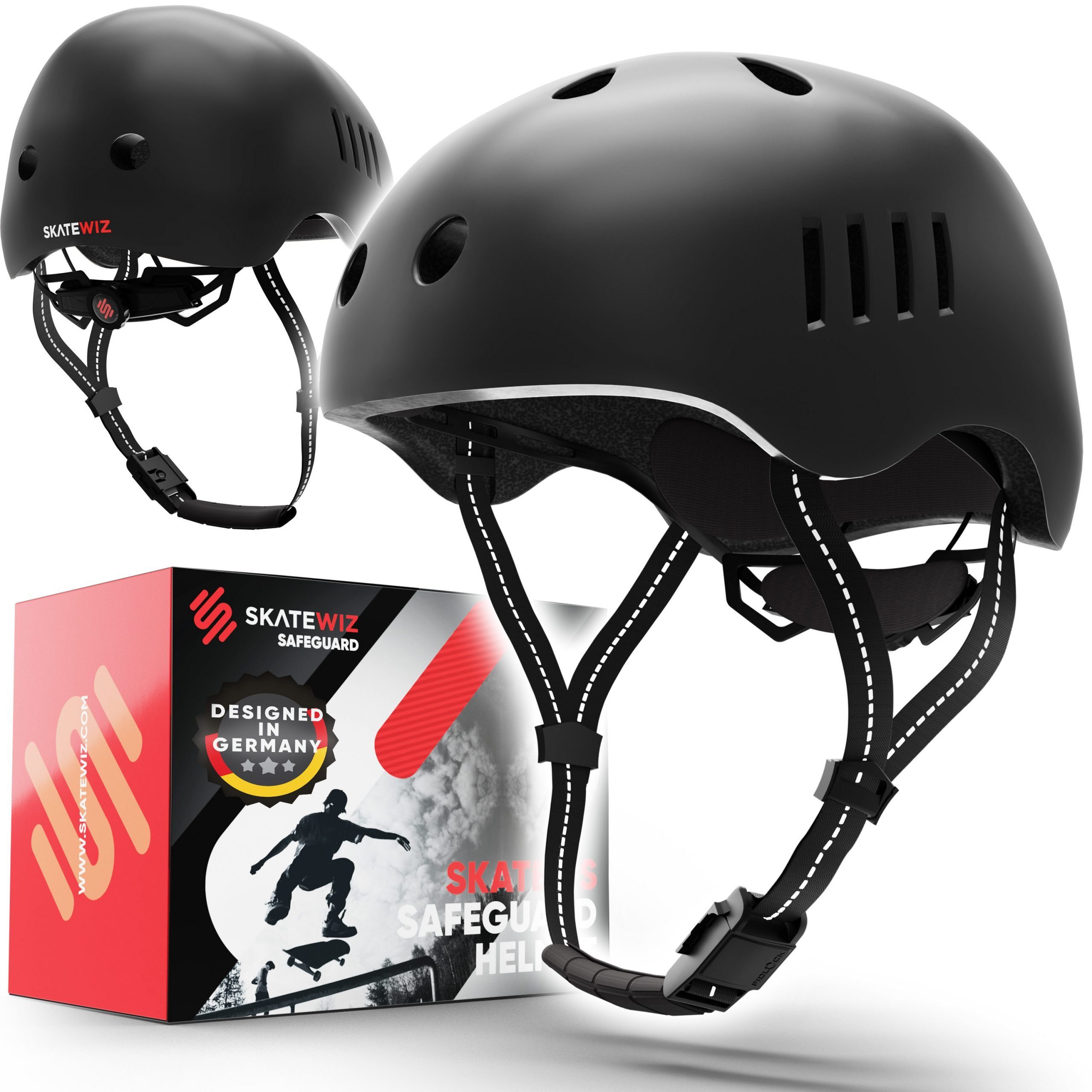SKATEWIZ Fahrradhelm Fahrradhelm Kinder ab 6 - Fahrrad Helm Kinder Mädchen - Skaterhelm Kind - Helm Kinder 2 Jahre - Helm Fahrrad Kinder, Extrem leicht, gut durchlüftet, zusätzliches Innenpolsterset enthalten