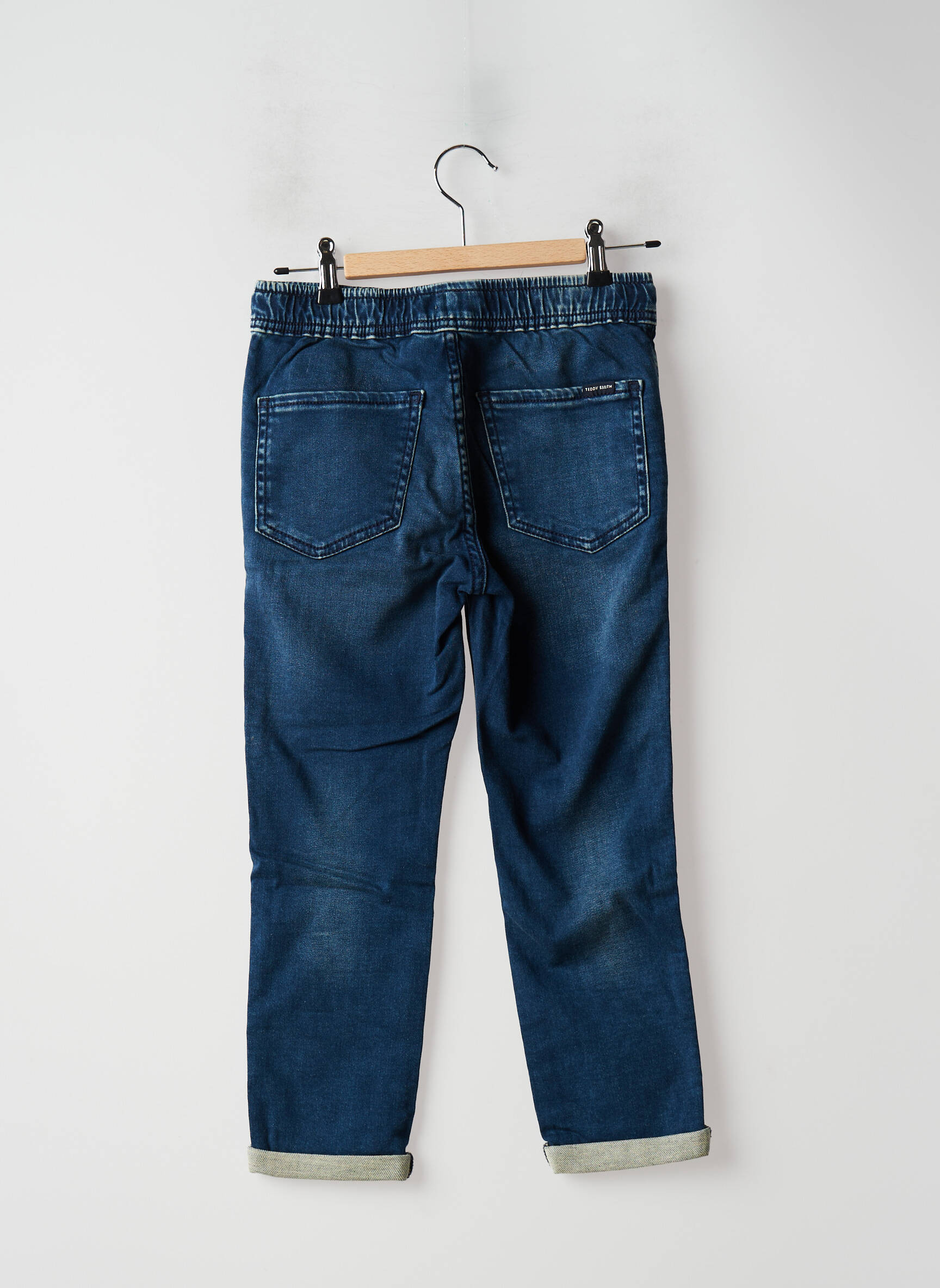 Teddy Smith Jean Mom Fille couleur bleu