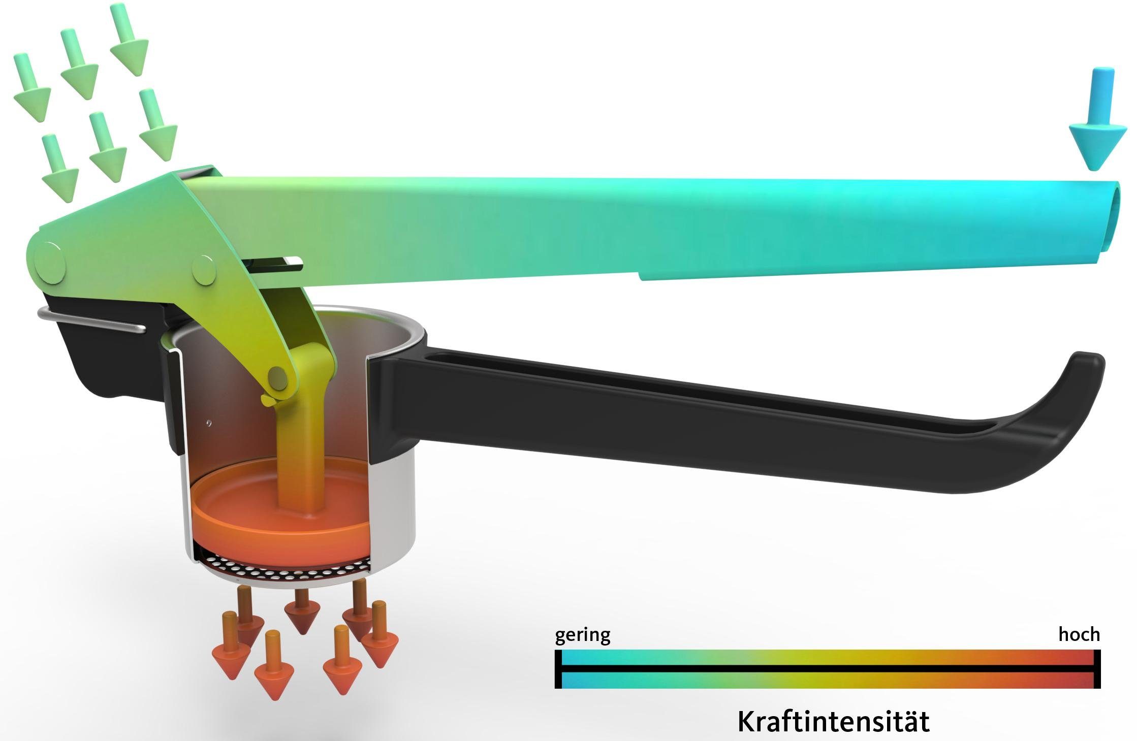 GEFU Kartoffelpresse FORCE ONE, Edelstahl 18/10, Kunststoff