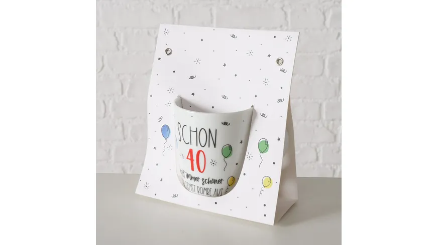 Boltze Tasse in Geschenkpackung 40.Geburtstag