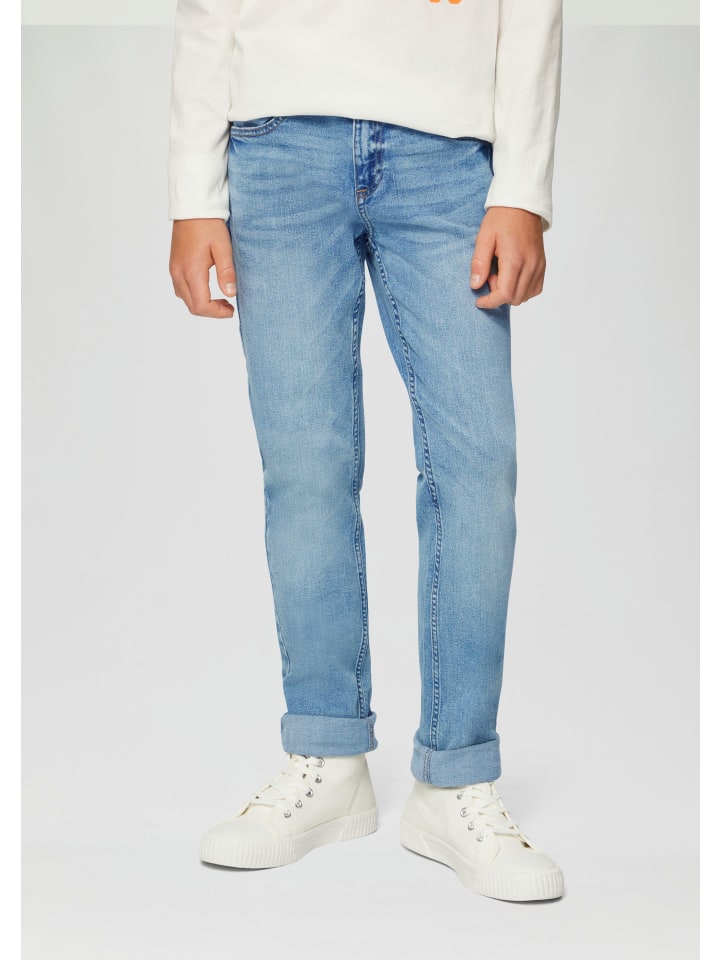 s.Oliver Jeans-Hose lang in Blau günstig kaufen
