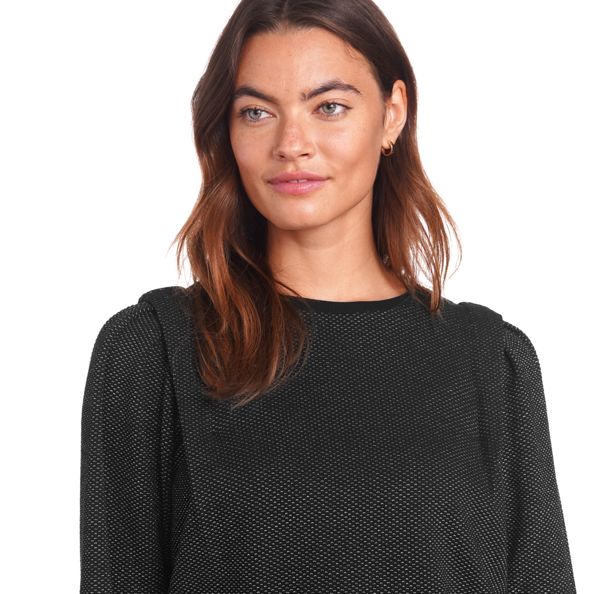 Damen Sweatshirt mit Effektgarn