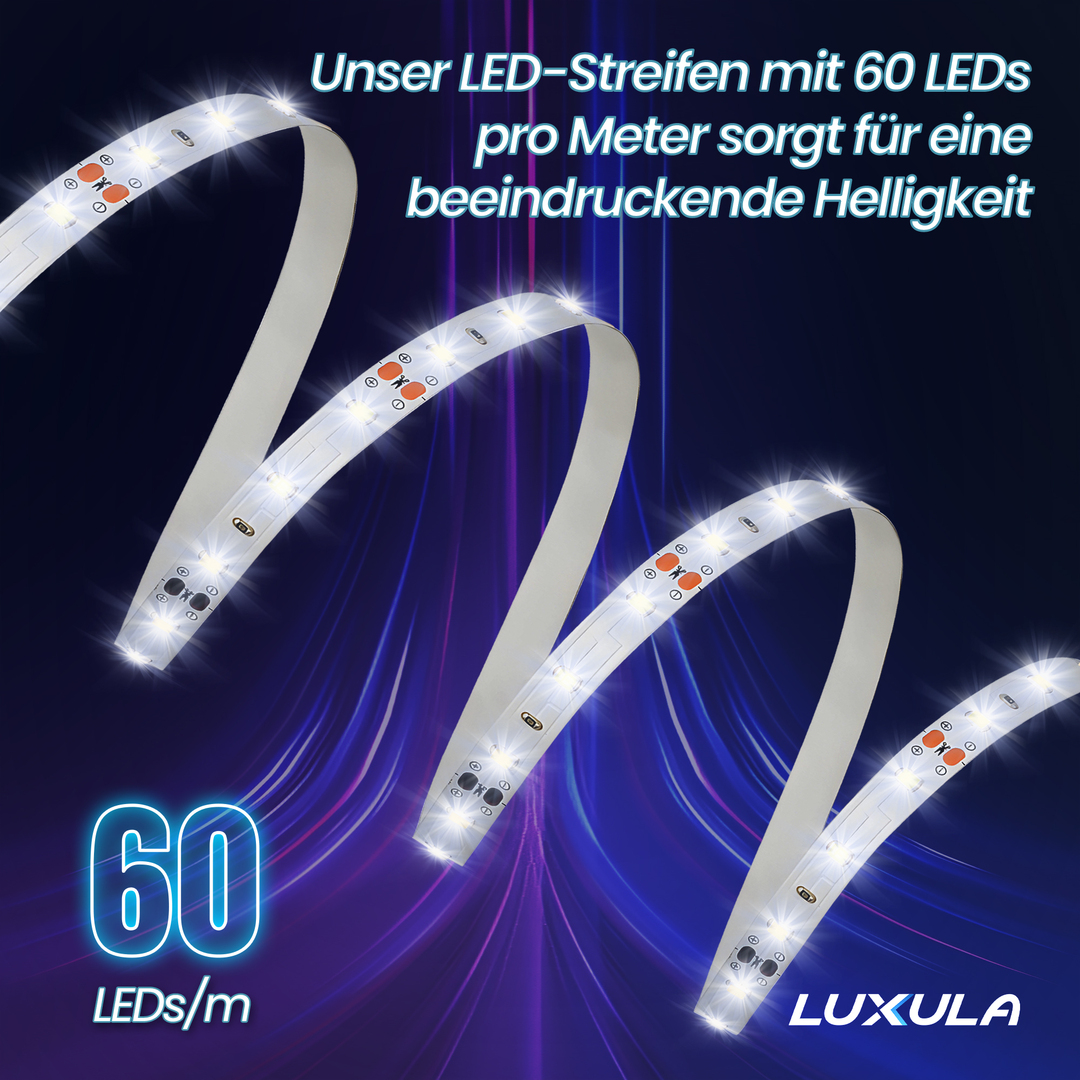 LUXULA LED-Streifen, warmweißes Licht, 12 V