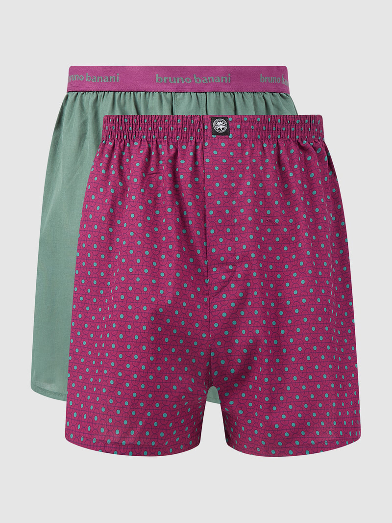Boxershorts im 2er-Pack Modell 'Enthusiast' in smaragdgrün