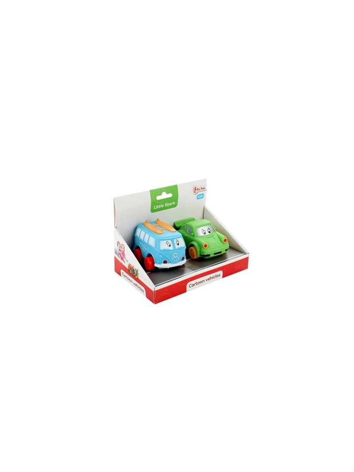 Toi-Toys 2 weiche PVC-Autos - Cartoon vehicle in mehrfarbig günstig kaufen onesize