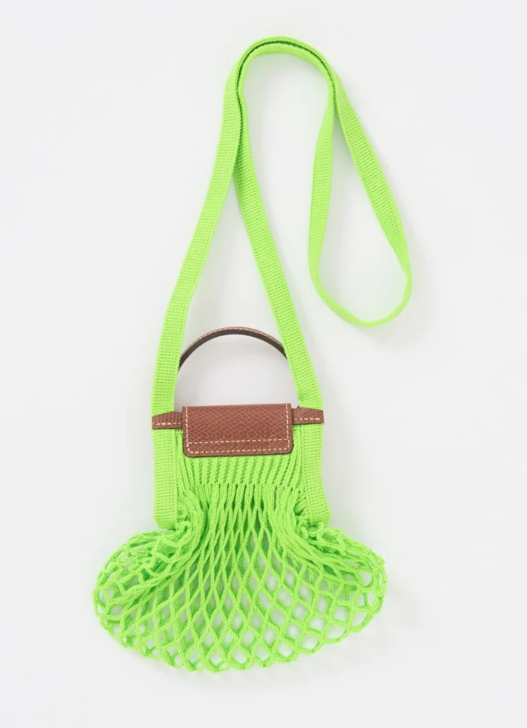 Longchamp Le Pliage Filet olkalaukku XS nahkayksityiskohdilla