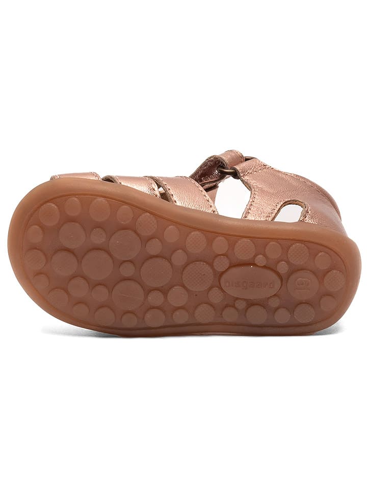 bisgaard Leder-Sandalen in Rosa/ Gold günstig kaufen