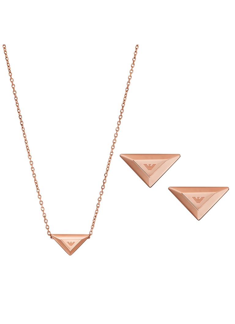 Emporio Armani Sentimental necklace and stud earrings set of 2 EGS3121SET