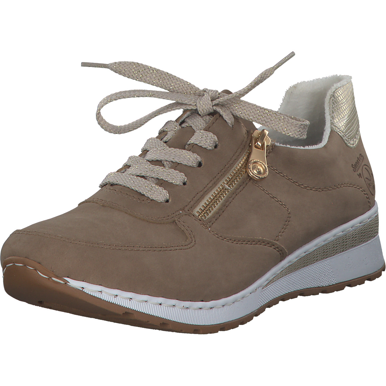 Rieker 54420, Schnürschuhe, Damen, shell/lightgold