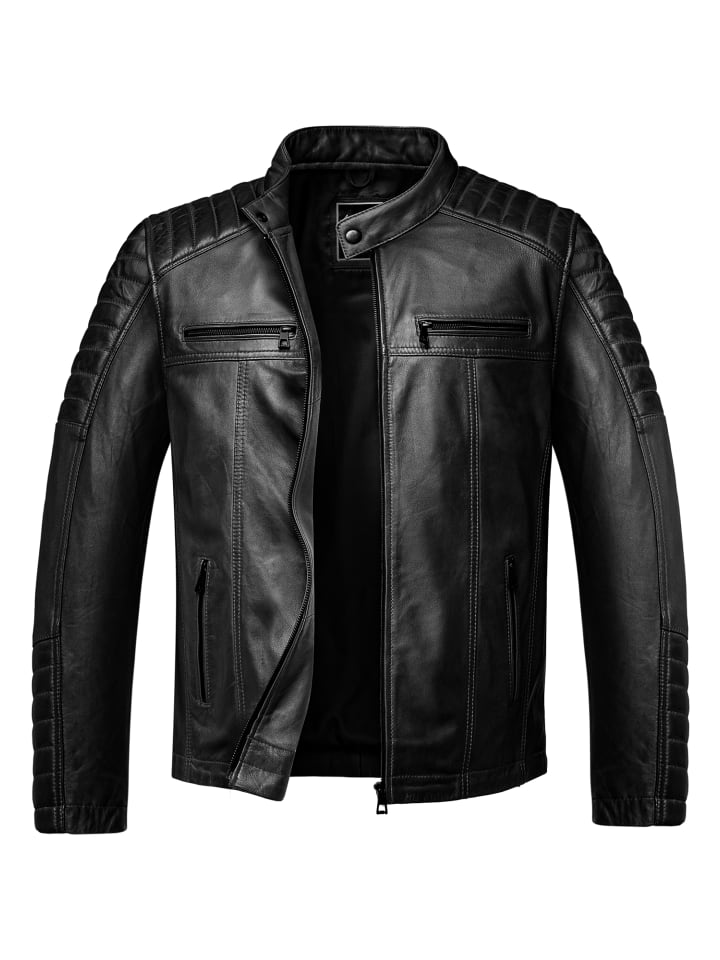 Amaci&Sons Lederjacke Ventura in Schwarz günstig kaufen