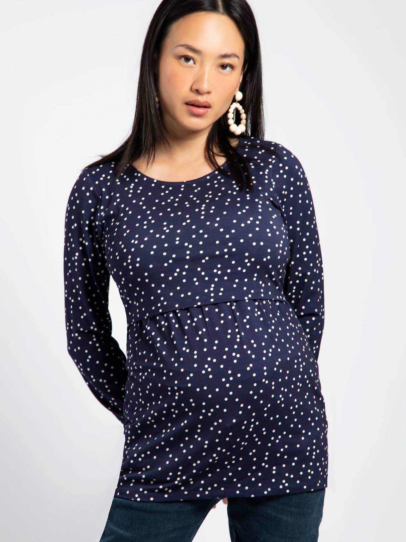 Envie de Fraise Shirt für Schwangerschaft & Stillzeit LINE LS ENVIE DE FRAISE - marine