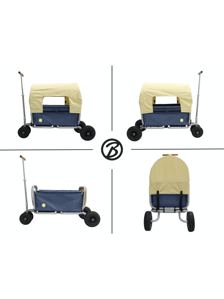 Beachtrekker Beachtrekker LiFe faltbarer Bollerwagen (Blau)   Bremse   Sonnenverdeck günstig kaufen onesize