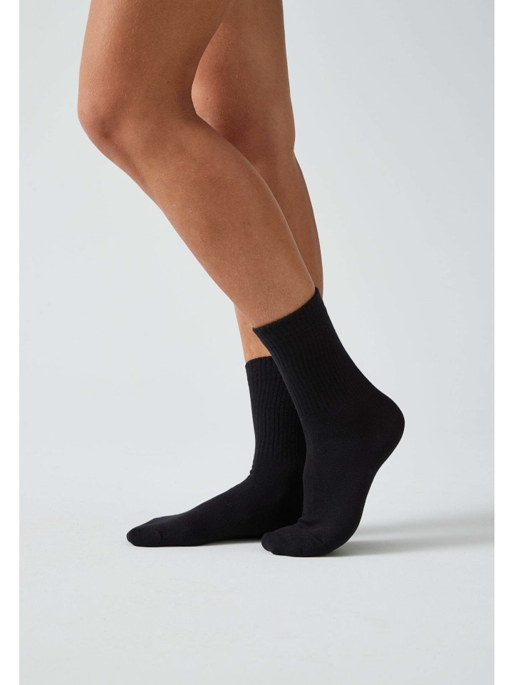 SNOCKS Tennissocken aus Bio-Baumwolle 4 Paar in Schwarz-Weiß günstig kaufen