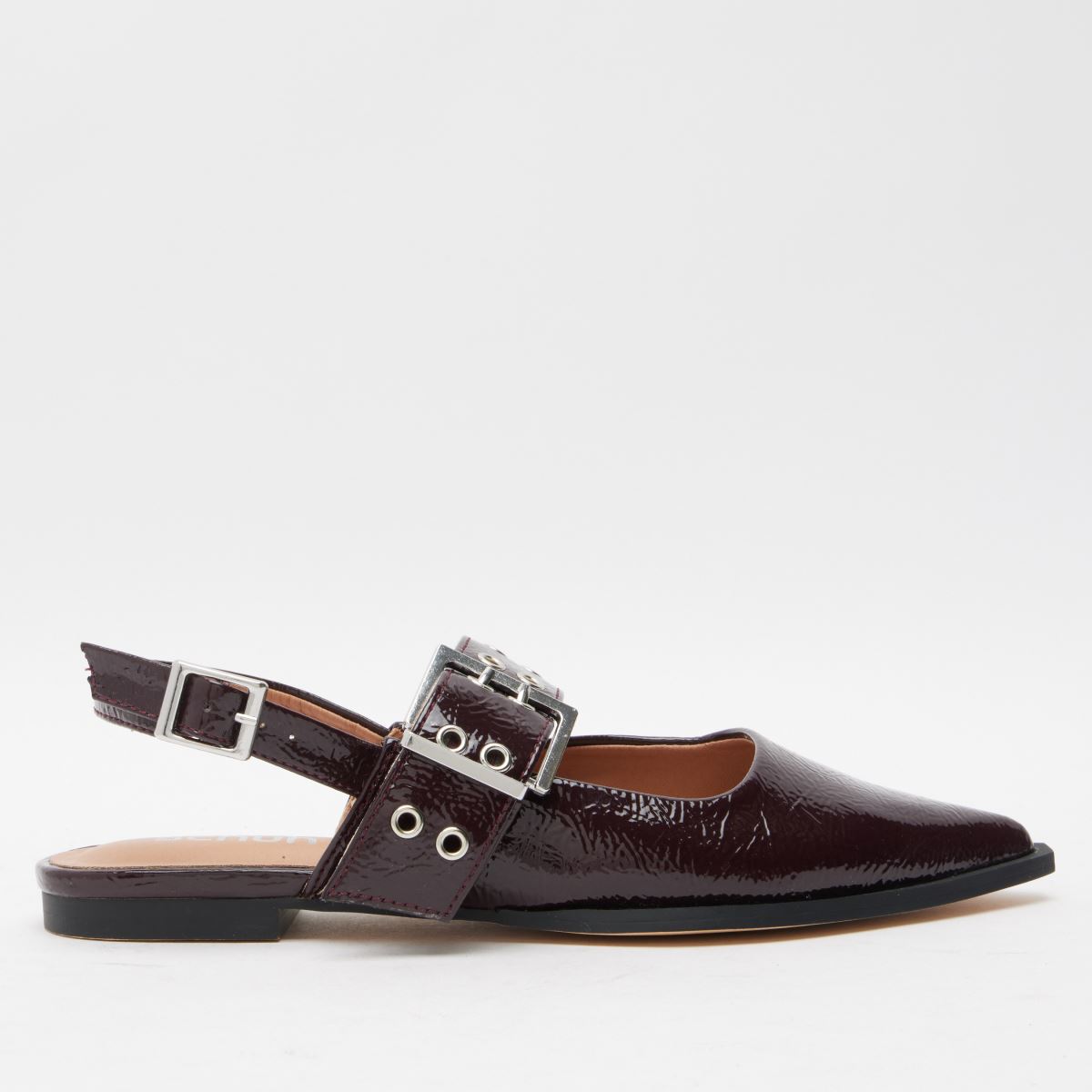 Schuh Lorella Point lapos talpú cipő bordó színben