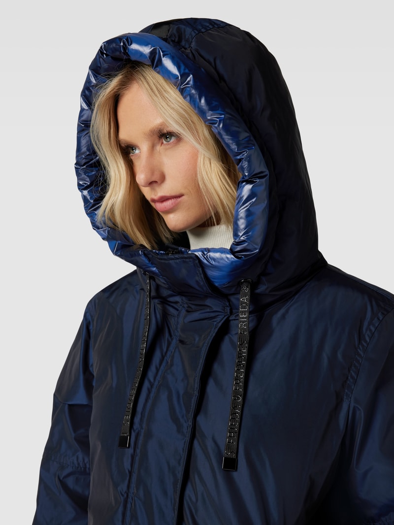 Parka mit Kapuze Modell 'PAYTEN' in marineblau