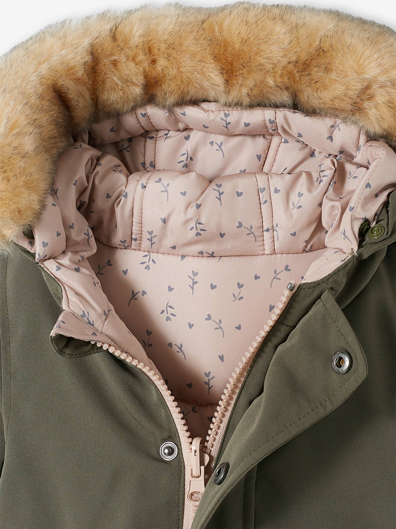 Parka réversible bébé kaki