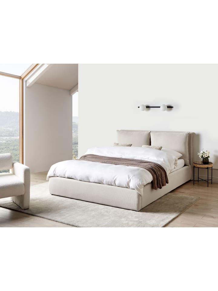Beliani Doppelbett BAJONNA in Beige - (W) 184 x (H) 102 x (L) 235 cm günstig kaufen onesize