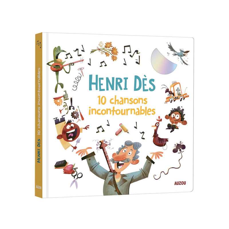 Livre-CD Les 10 chansons incontournables d'Henri Dès - Auzou