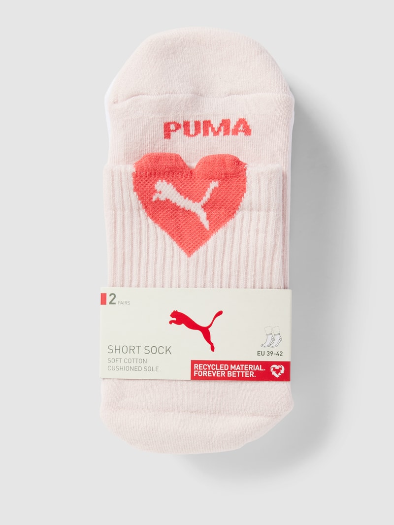 Socken mit Label-Details im 2er-Pack in rosé