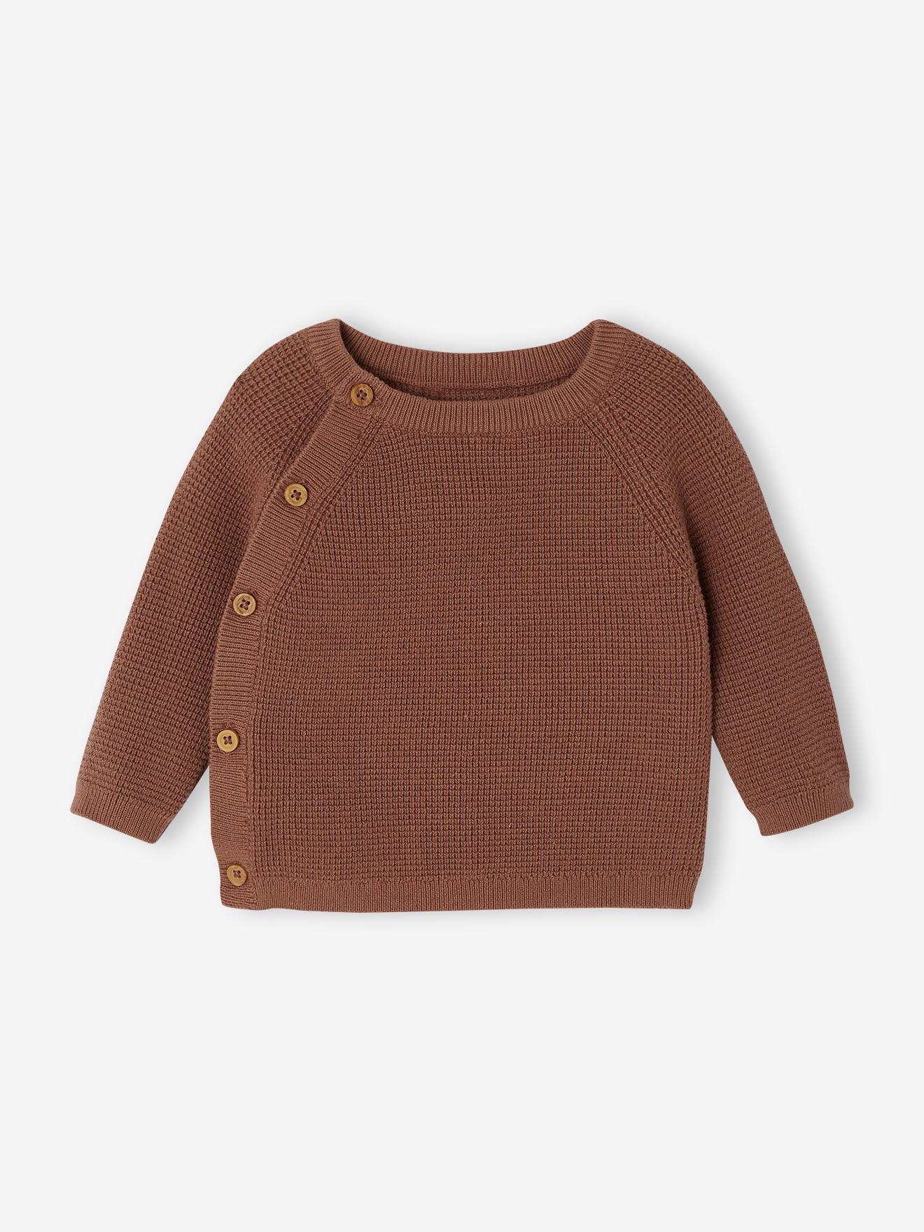 Vertbaudet Baby Strickjacke mit Öffnung vorn Oeko-Tex - mokka