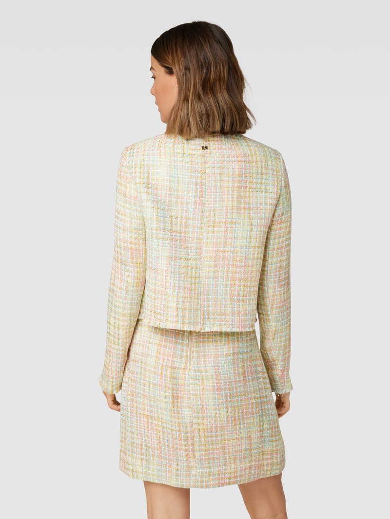 Blazer in Bouclé-Optik in hellgelb
