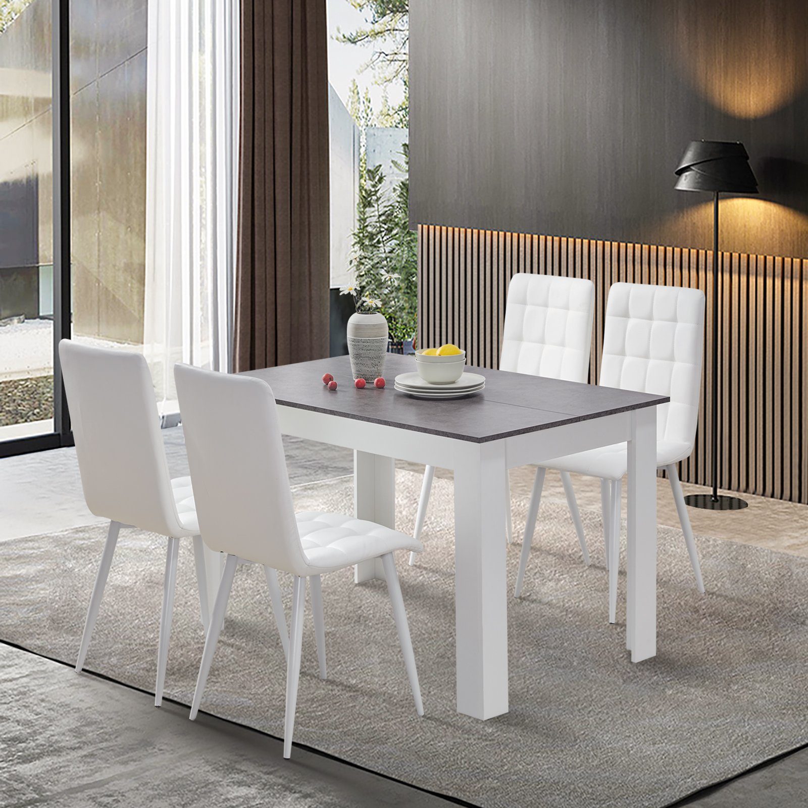 CLIPOP Esstisch Esszimmertisch, 120x80x75cm Küchentisch