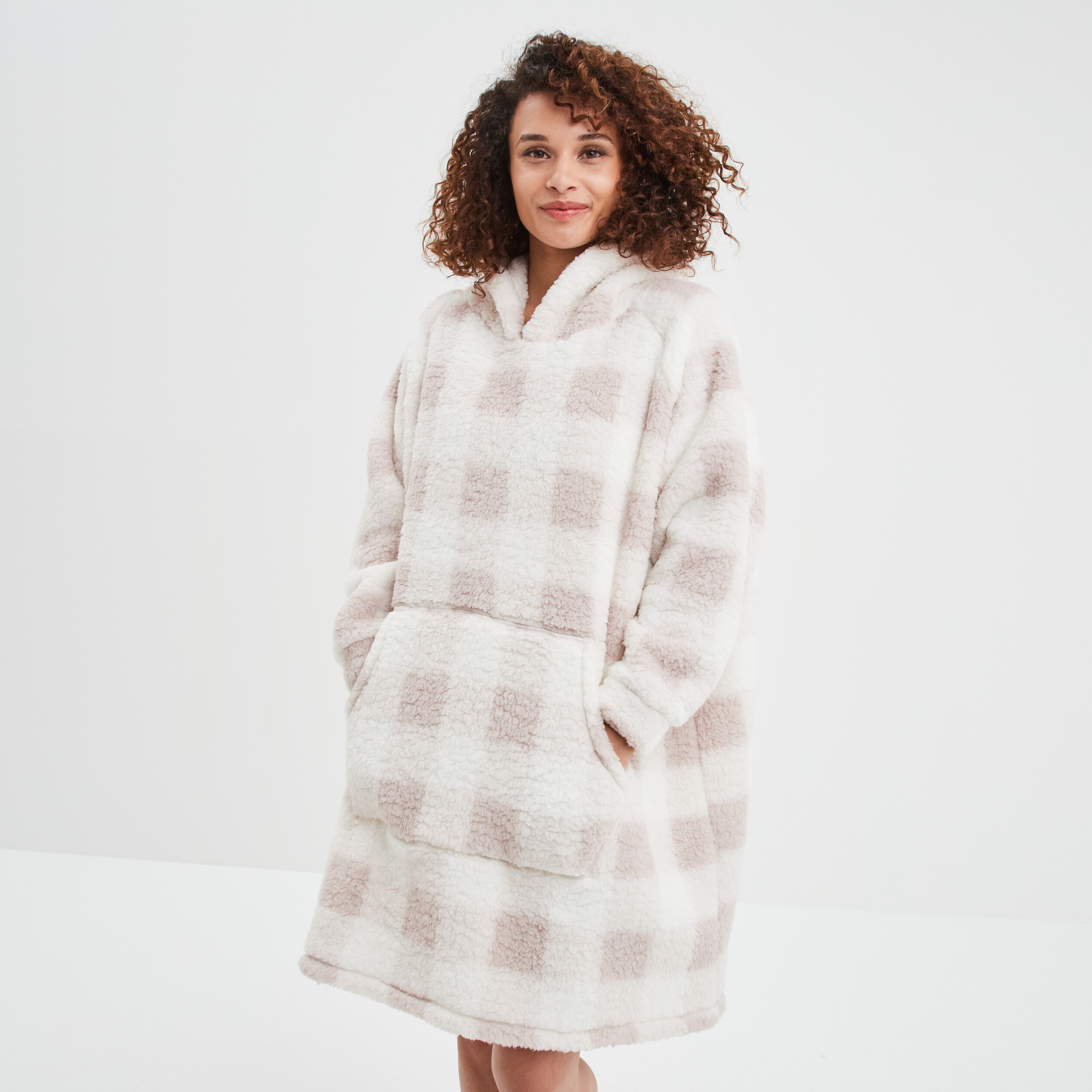 Haut de pyjama sweat long pilou rose femme | La Halle