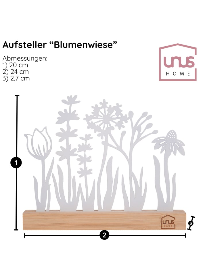UNUS Aufsteller Blumenwiese in Weiß günstig kaufen onesize
