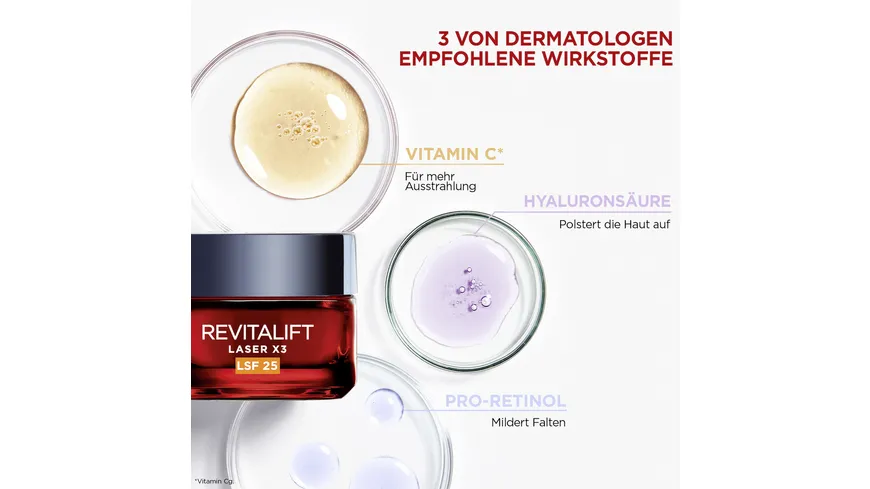 L'Oréal Paris Revitalift Laser X3 Anti Age Tagescreme LSF 25 50 ml