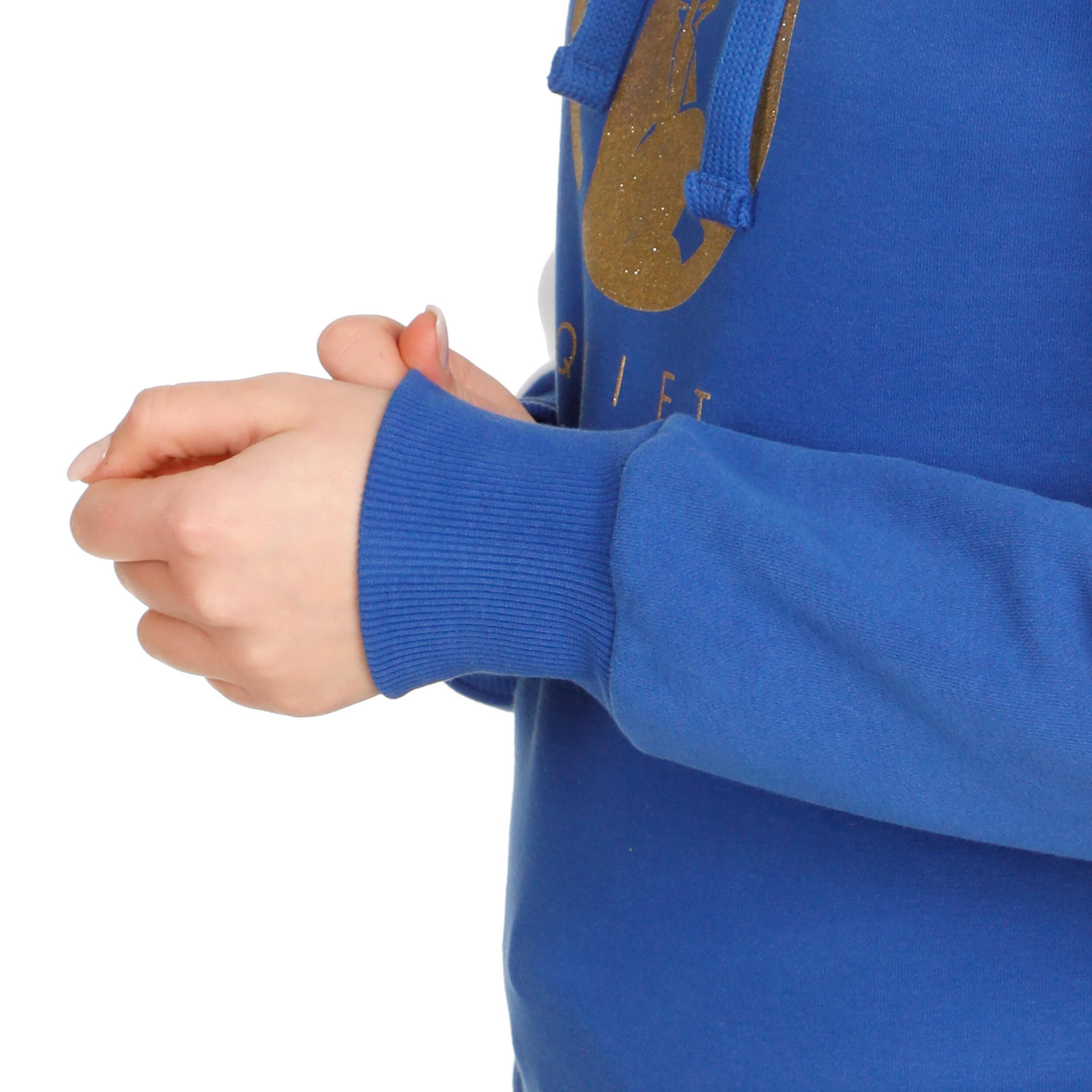 Retro Stripe Hoody Damen - Blau, Mehrfarbig