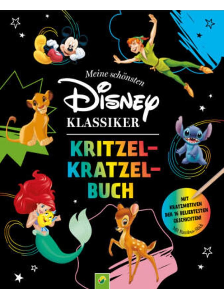 Schwager & Steinlein Buch - Meine schönsten Disney Klassiker Kritzel-Kratzel-Buch günstig kaufen onesize