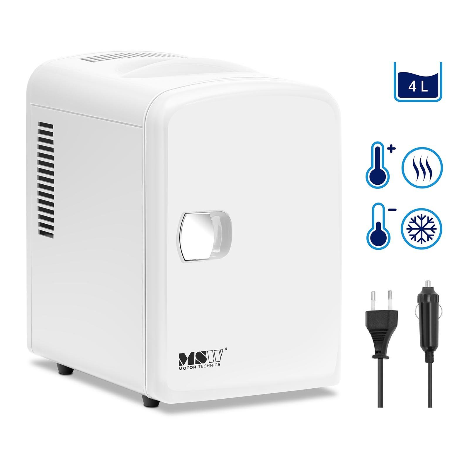 MSW Elektrische Kühlbox Mini-Kühlschrank 12 V/230 V - 2-in-1-Gerät mit Warmhaltefunktion 4L