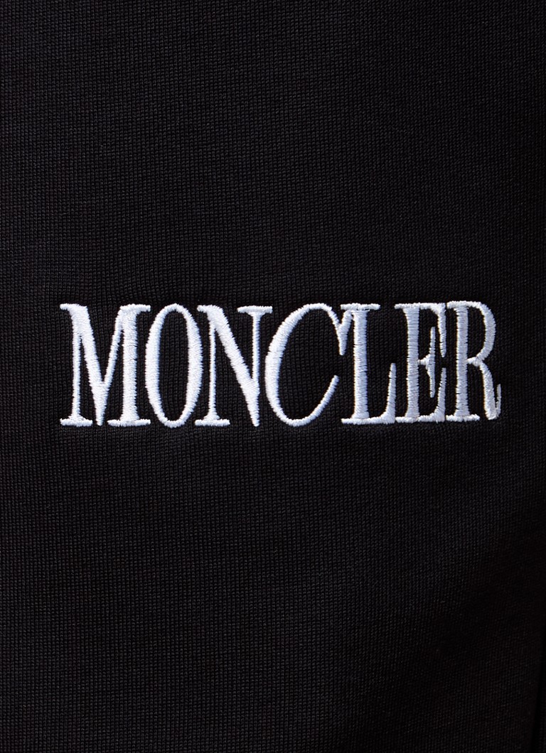 Moncler Tapered fit jogging trousers with logo embroidery and side pockets