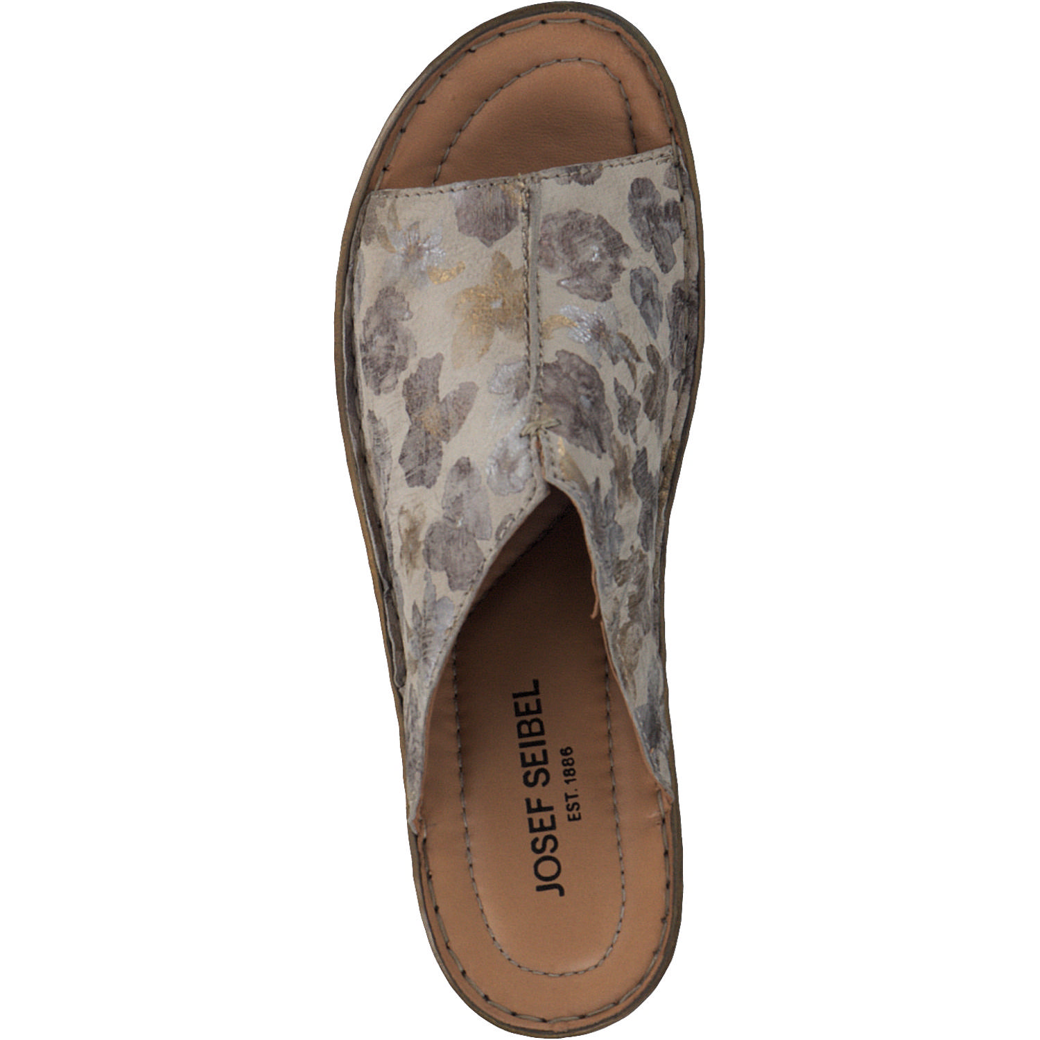 Josef Seibel Catalonia 58 56558, Plateau-Pantoletten, Damen, CREME-MULTI