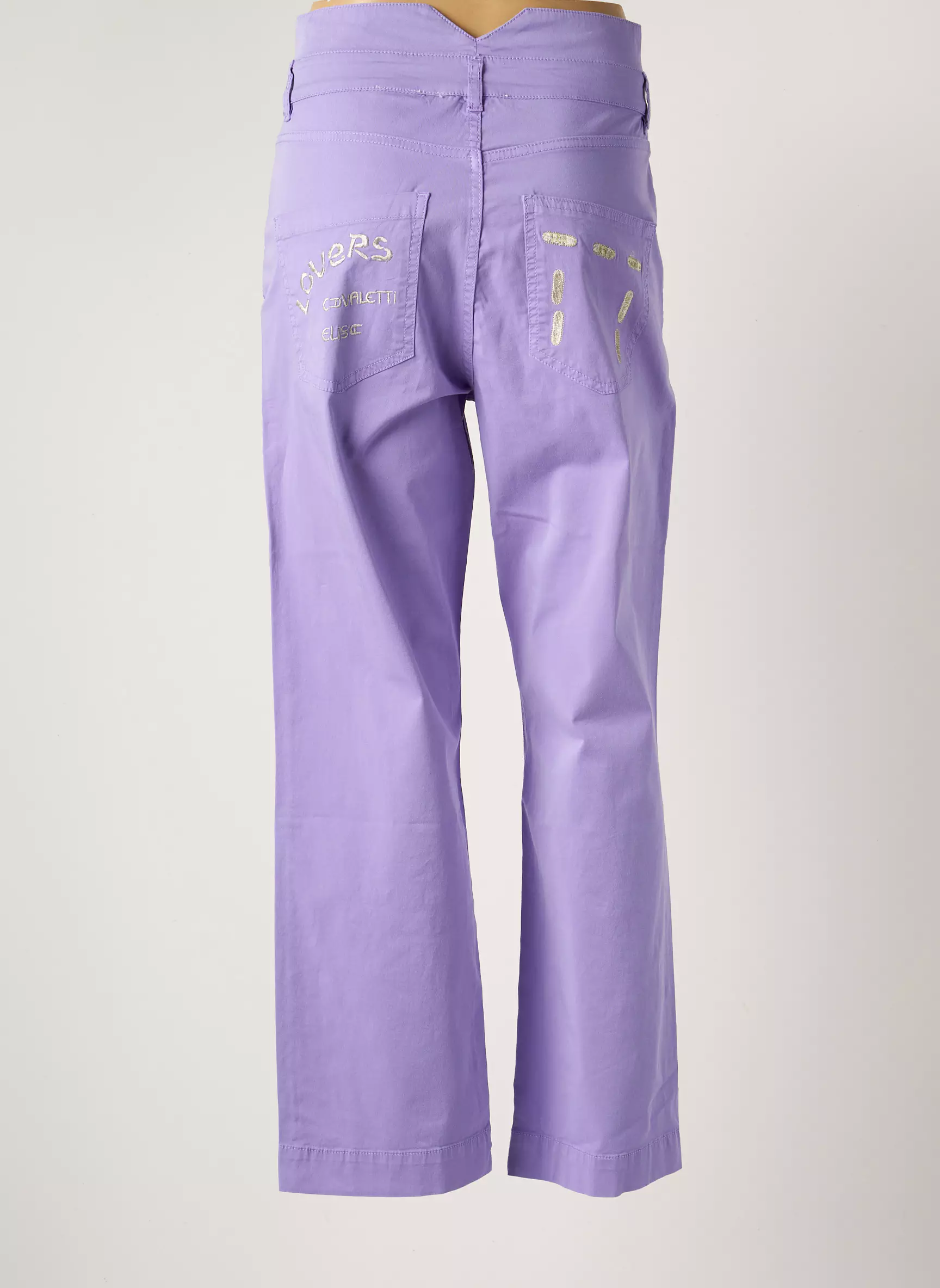 Elisa Cavaletti Pantalons Droits Femme couleur violet